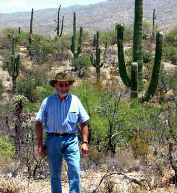 Dave Corbin, avoiding the cactus and looking for javelina...