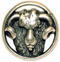 Heavy Relief Ram Medallion
