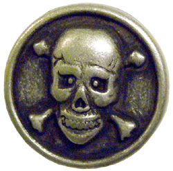 Pewter Skull 5/8-in
