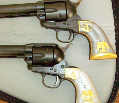 Gold leaf .45 Colt SAA; Paul Carstensen