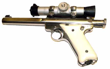 Ruger Mk II with ivory semi-target style grips