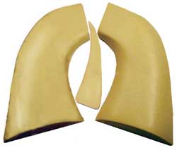 One-piece grips are made with a spacer and two panels