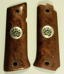 Llama IXA 45 Amber Burl w/Bear Claw