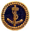 Gold/Blue Anchor Medallion 5/8-in