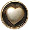 Silver Heart Medallion, 1/2-in